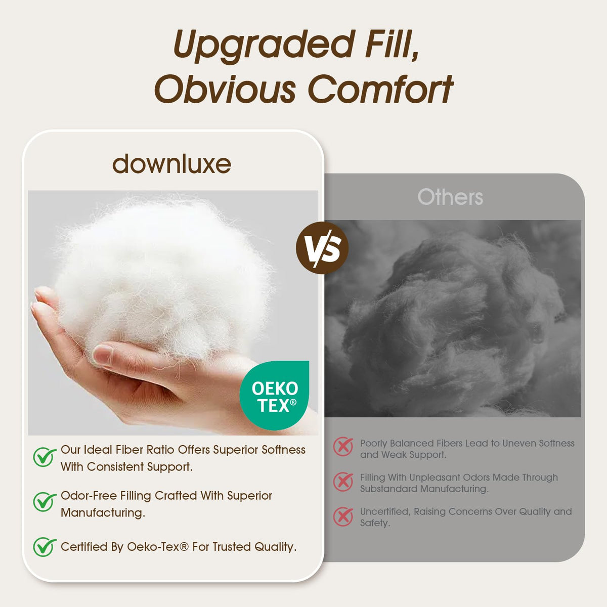Down Alternative King Size Pillows Set of 2 C877