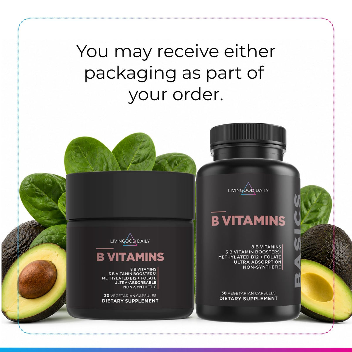 Vitamin B Complex Supplement 30 Capsules B558
