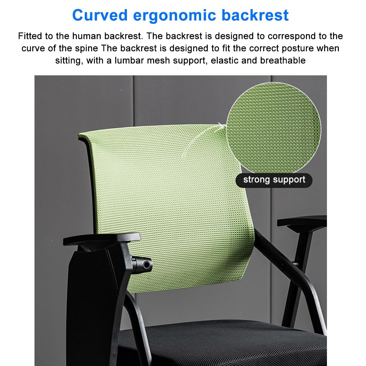 Foldable Mesh Office Chair with Writing Board P363