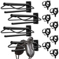 12 Pack Wall Mount Saddle Rack with Bridle Hooks Q466984