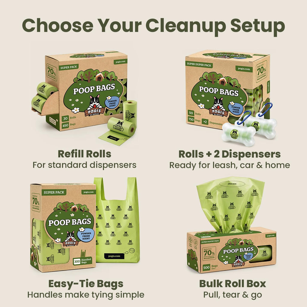 Large Dog Poop Bags, 500 Bags E3908