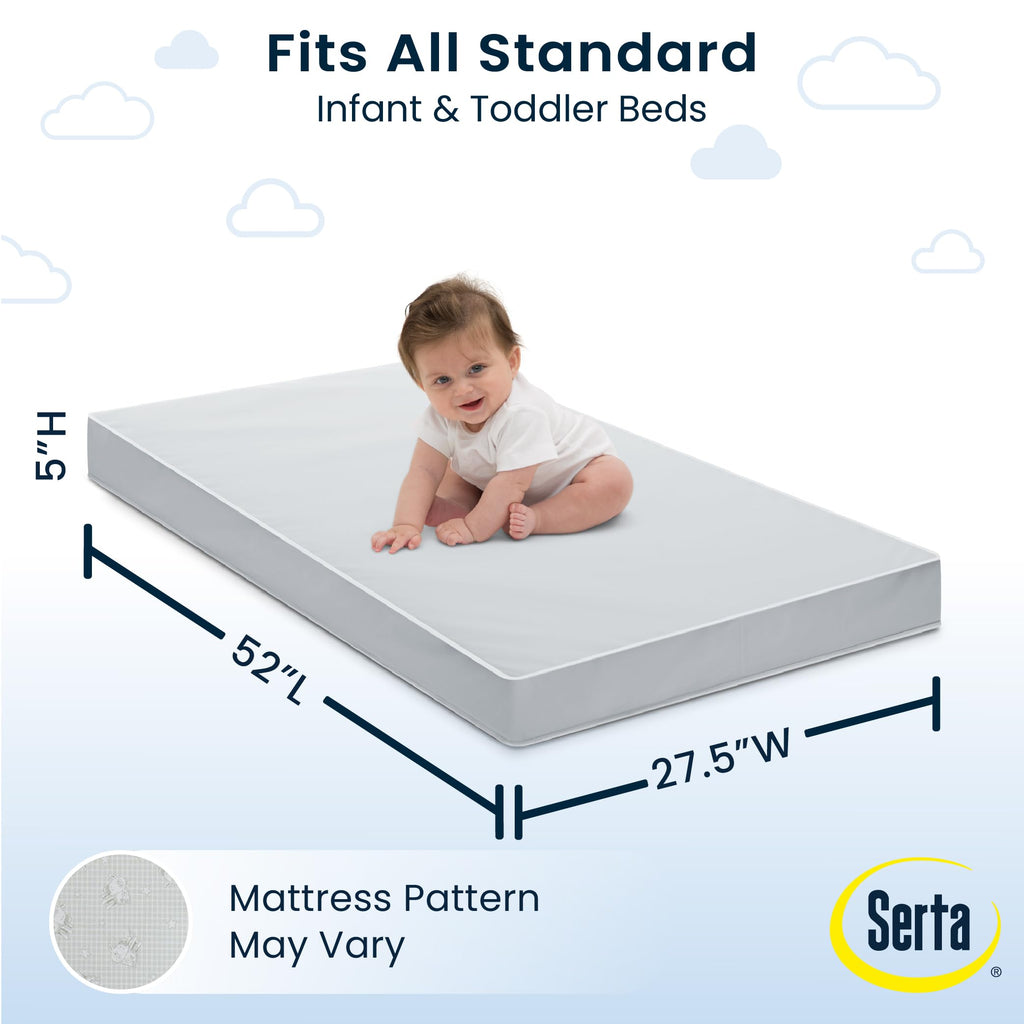 Waterproof Hypoallergenic Crib and Toddler Mattress V2852