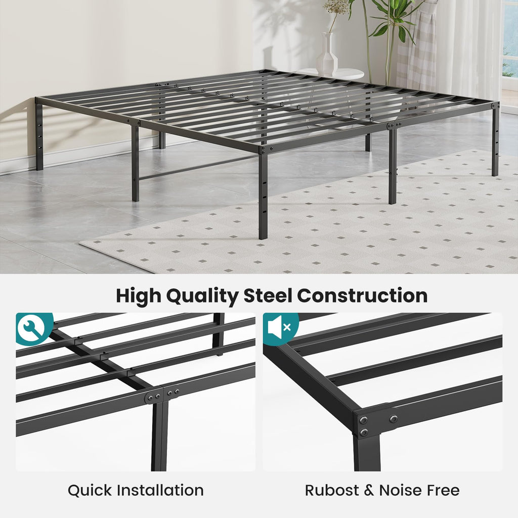 Queen Size 18 Inch Metal Platform Bed Frame F839841