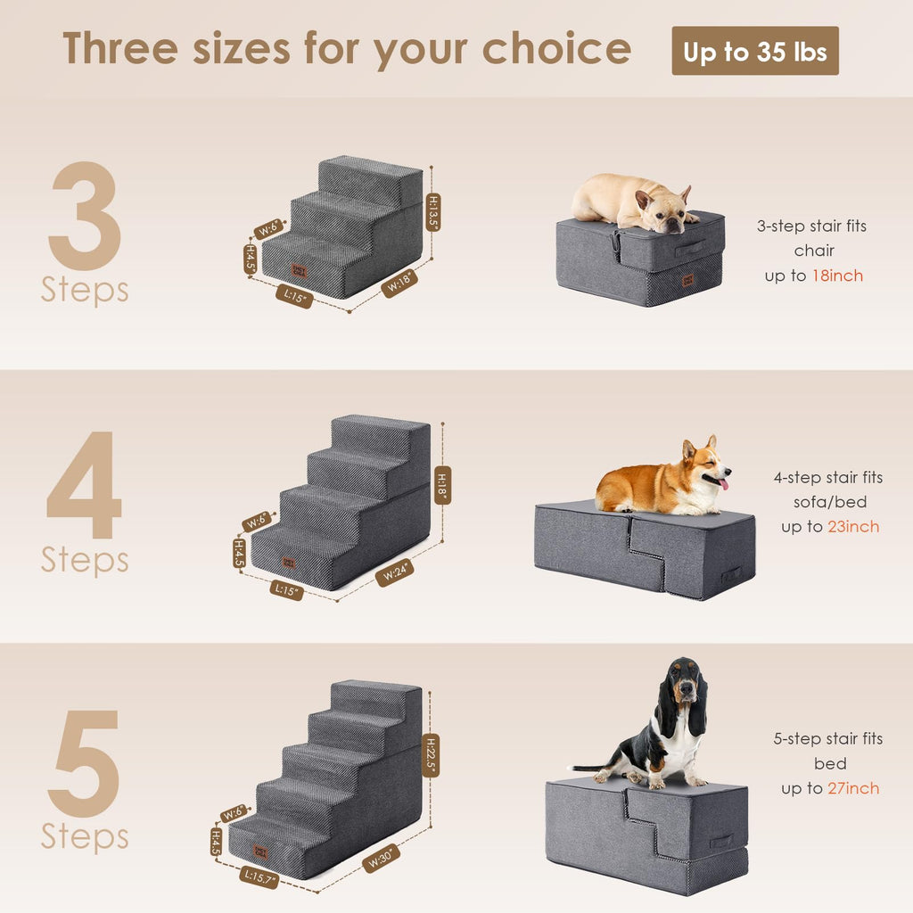 4-Step Grey Dog Stairs U450