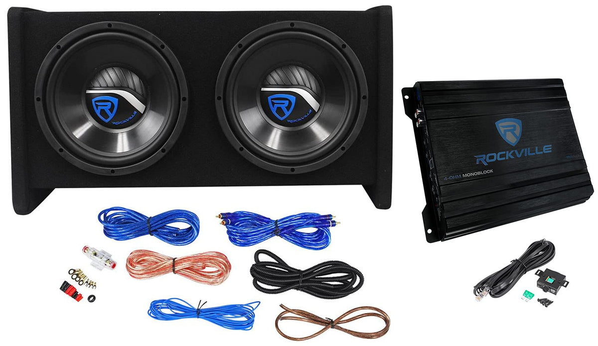 Dual 10" Car Subwoofer Enclosure with Mono Amplifier P61927