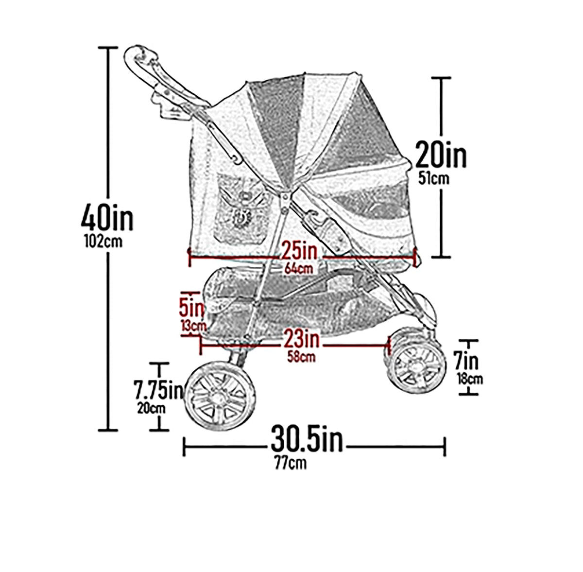 3 Wheel Pet Stroller B255591