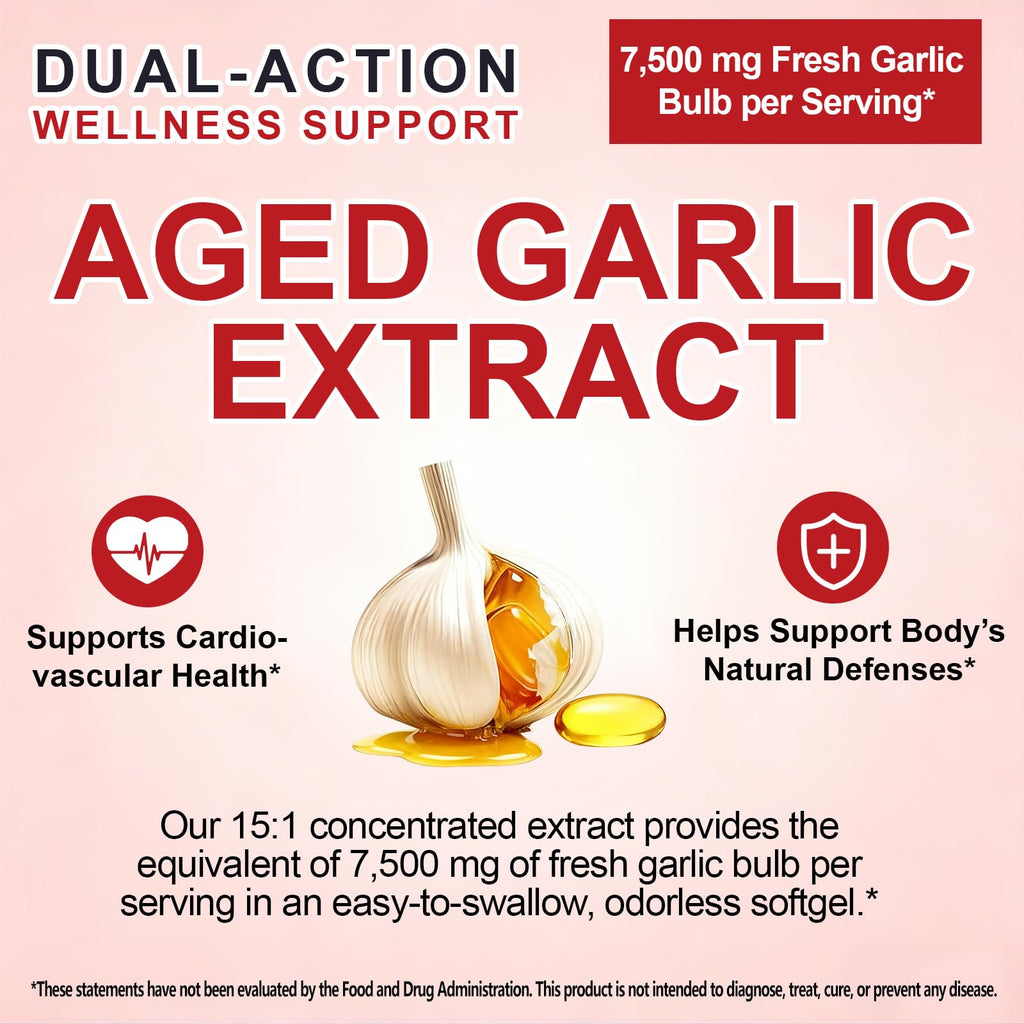2 Years Aged Garlic Extract Capsules 300 Count Gluten-Free T727311