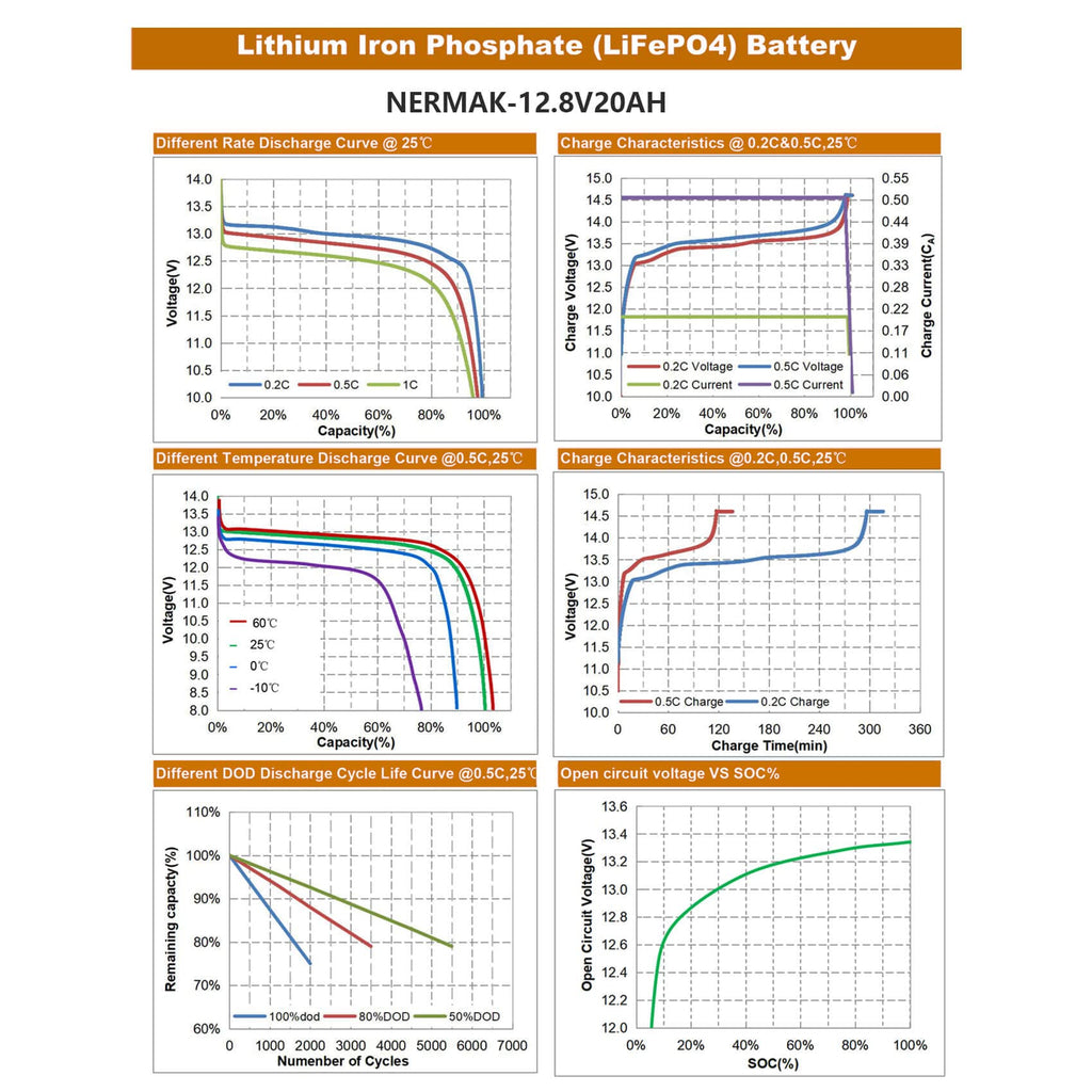 12V 20Ah Lithium LiFePO4 Deep Cycle Battery O976016