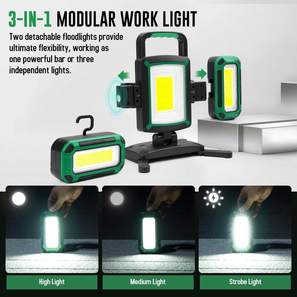 50W 5000LM Rechargeable Magnetic LED Work Light U778