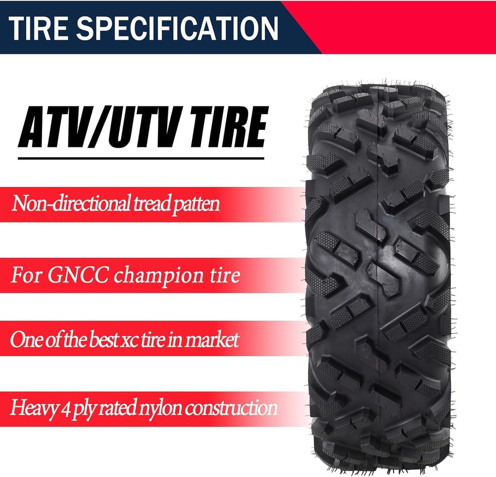 2 Pack 19x7-8 Tubeless All Terrain ATV Tires G3177