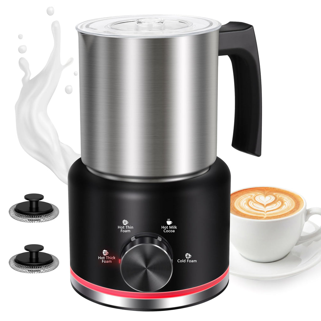 Black Electric Milk Frother and Steamer K829352