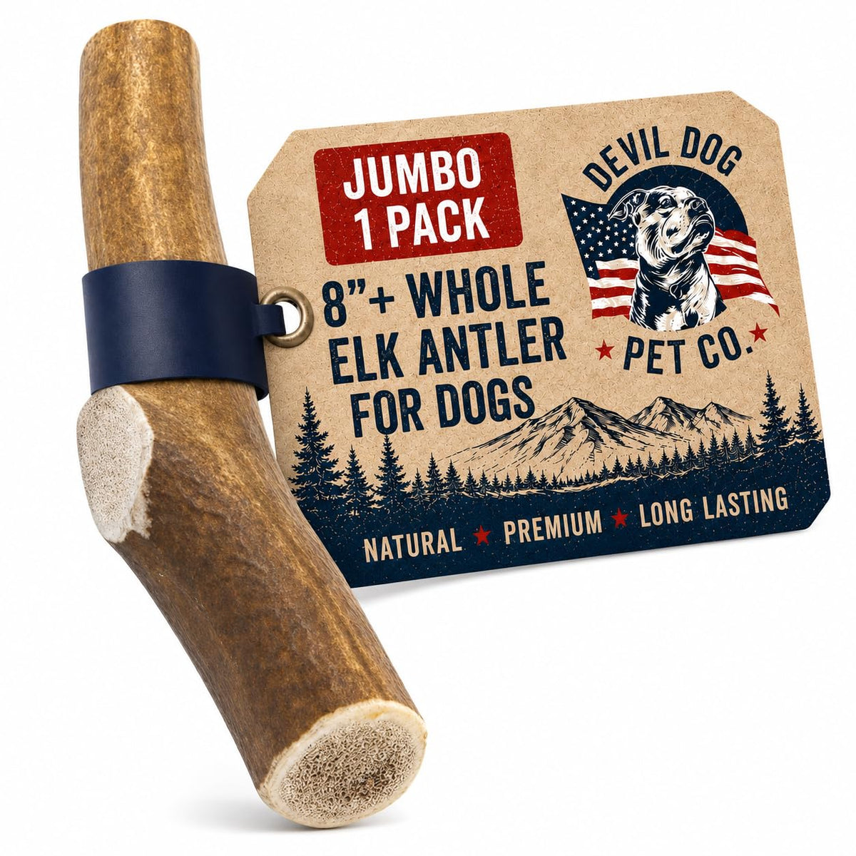 Whole Elk Antlers for Dogs Jumbo P849