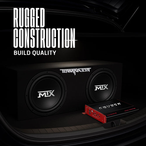 1000 Watt 2 Channel Amplifier with 12 Inch Subwoofer Enclosure R348434