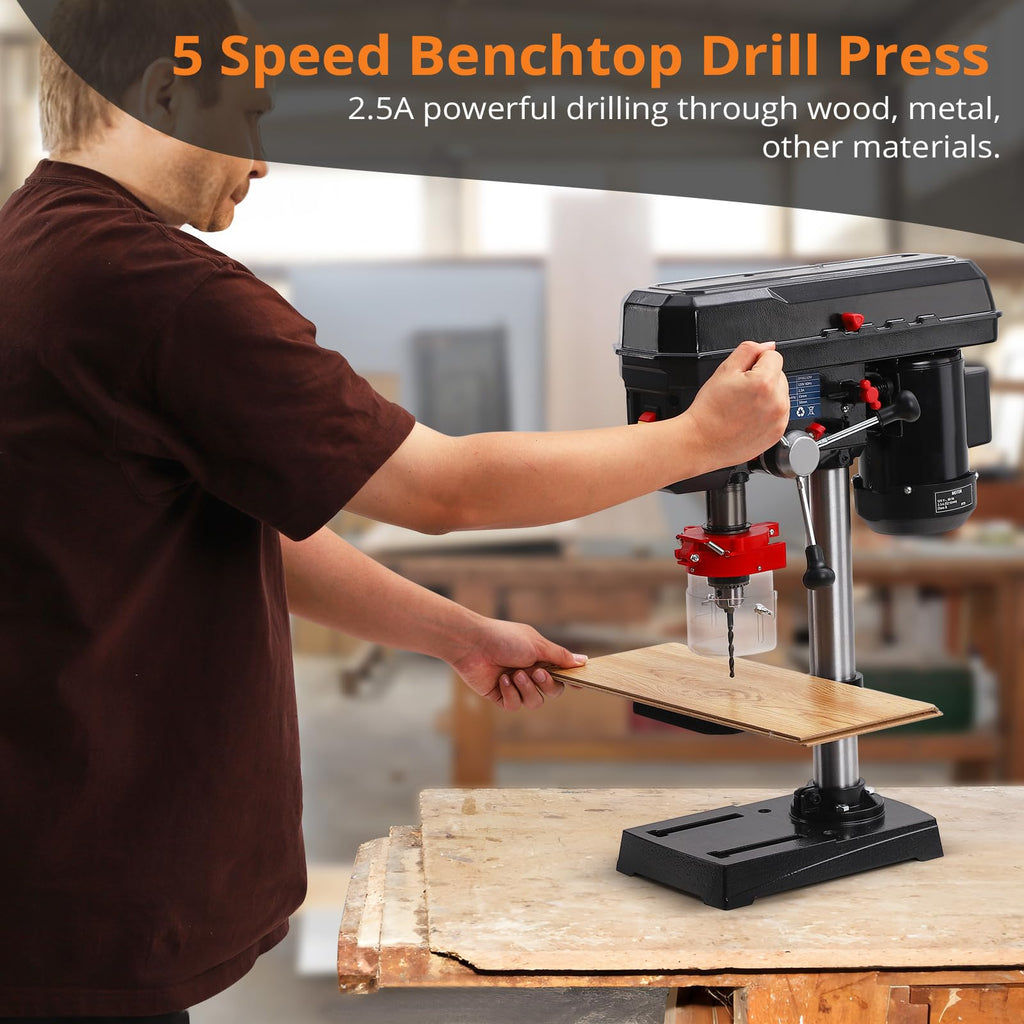 8 Inch 2.5A Benchtop Drill Press with 5 Speed Adjustable C24177