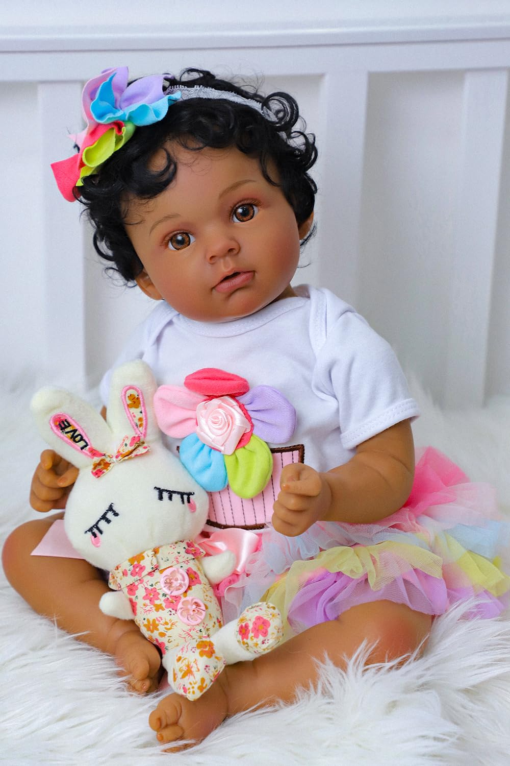 Black 20 Inch Reborn Baby Doll N503