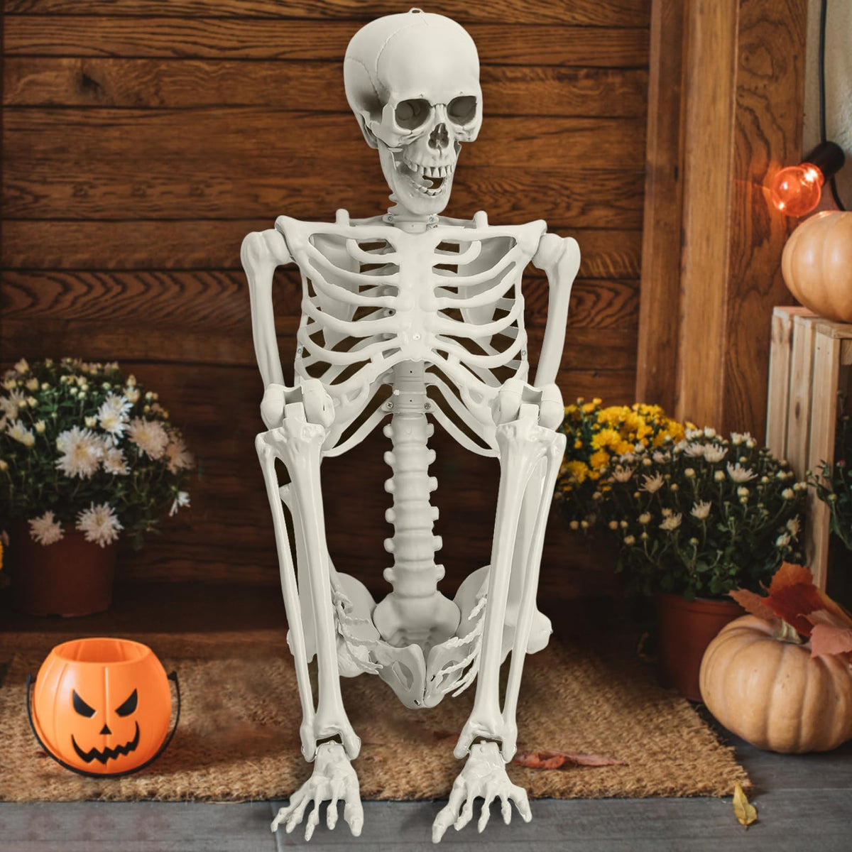 5.4Ft Posable Plastic Skeleton with Movable Joints W949