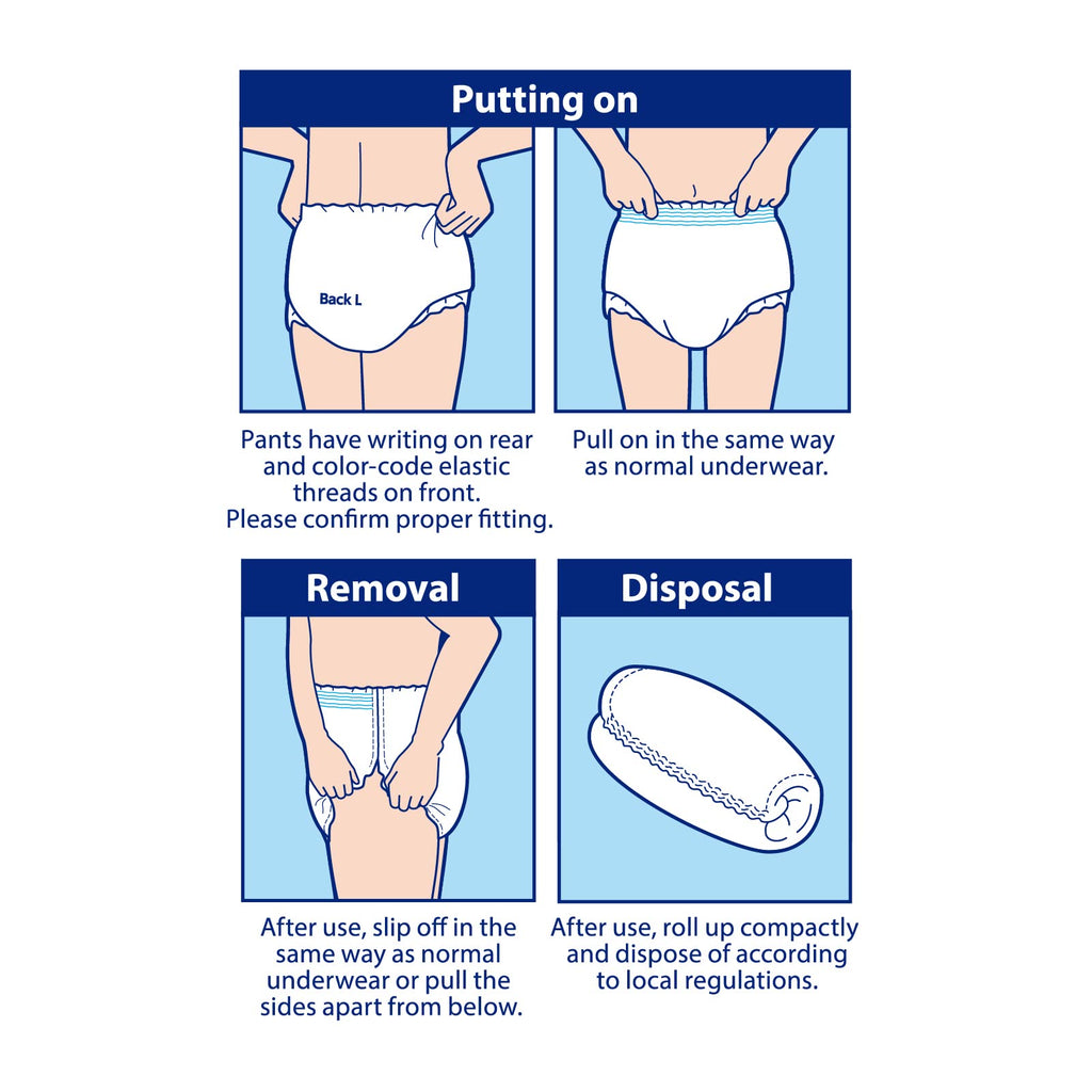 Adult Incontinence Underwear, Unisex, Large, 16 Count X33927