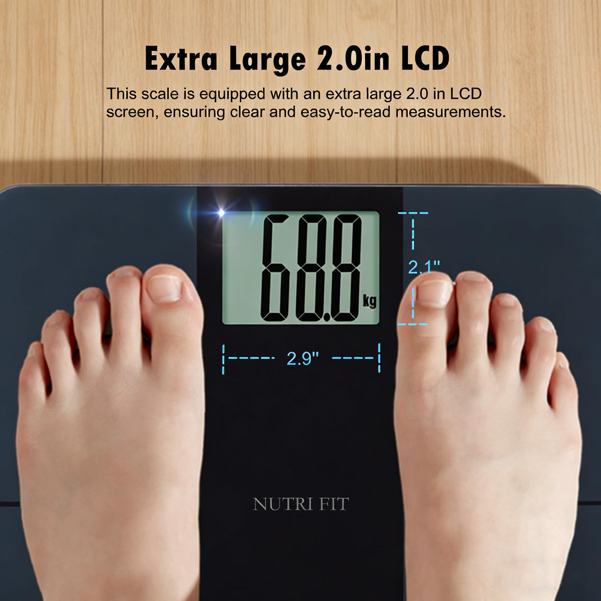 Digital Bathroom Scale 550lb Extra Large Display Z7900