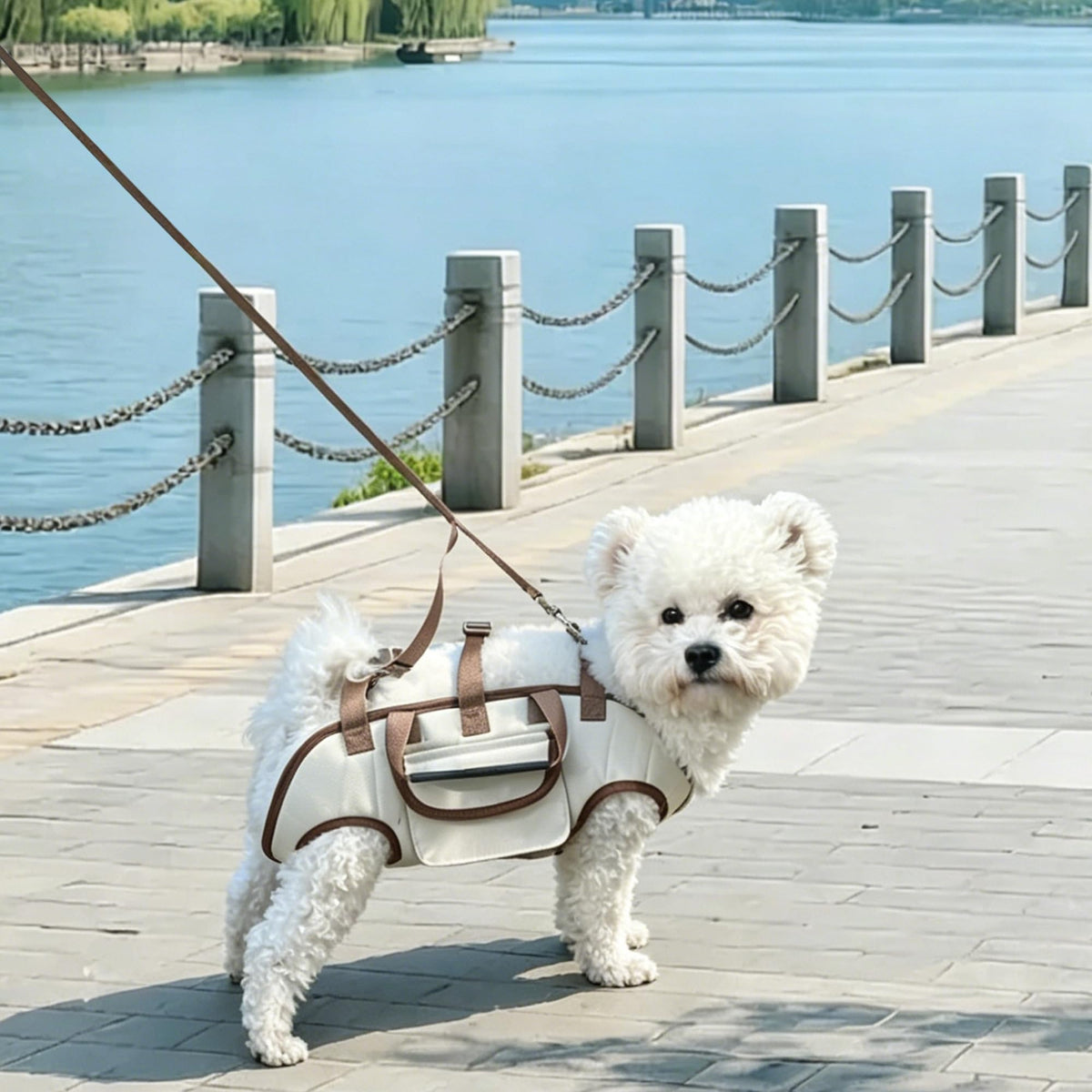 Hands Free Dog Backpack Carrier for Small Dogs, Breathable Pet Carrier with Adjustable Straps A7300