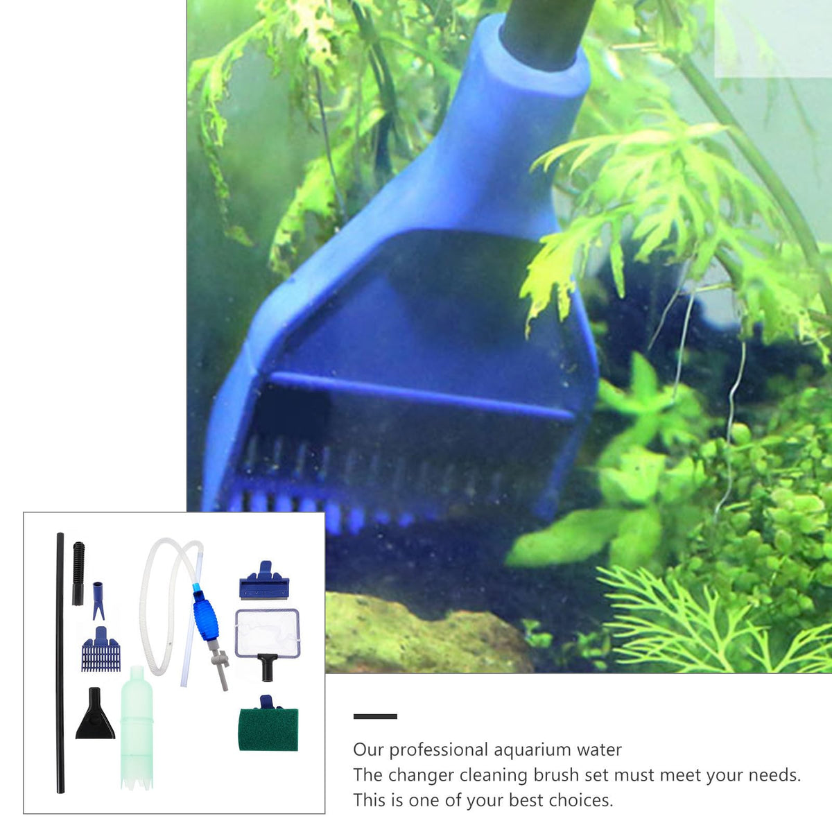 Aquarium Cleaning Tool Set with Hose and Airbag N4394