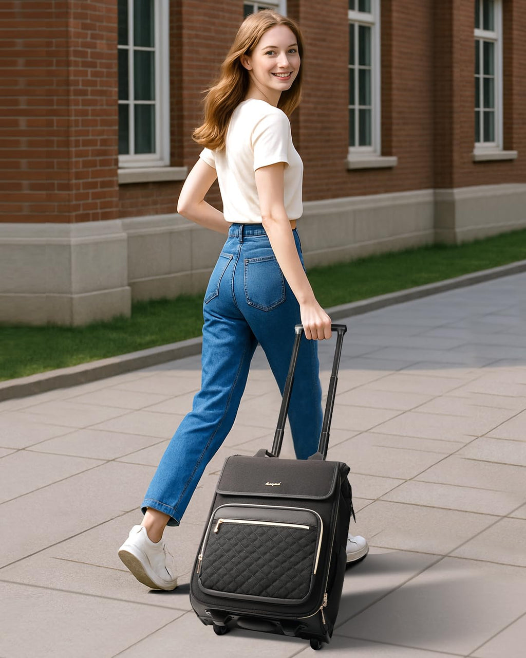Rolling Laptop Backpack with Wheels R583