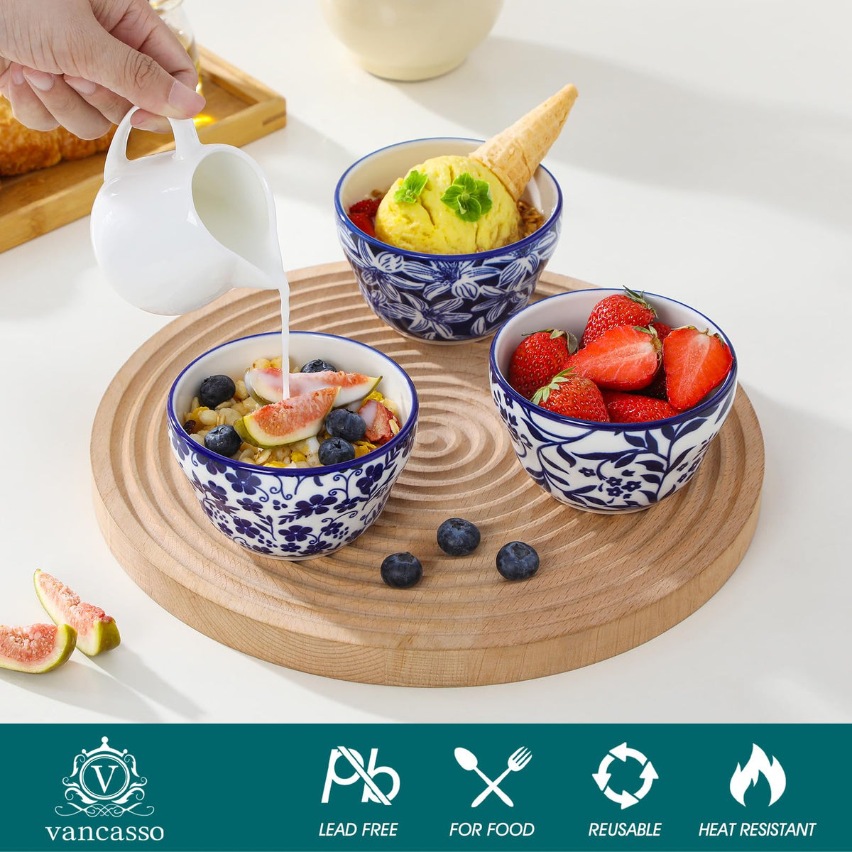 12-Piece Porcelain Bowl & Mug Set X453