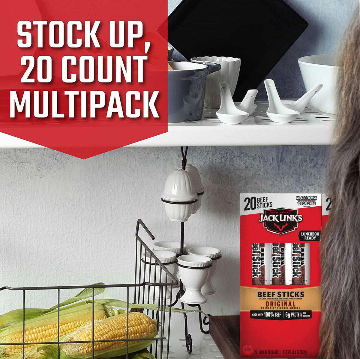 Beef Sticks 0.92 Oz 20 Count Pack of 40 Q49772