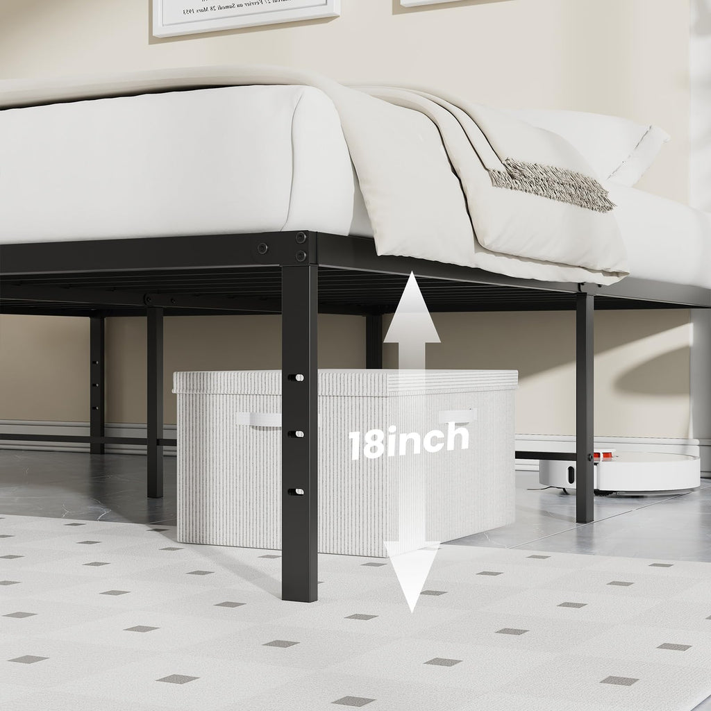 Queen Size 18 Inch Metal Platform Bed Frame F839841