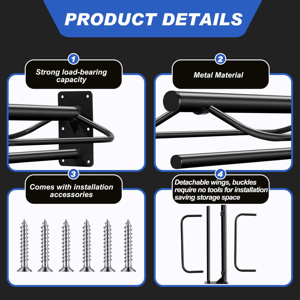 12 Pack Wall Mount Saddle Rack with Bridle Hooks Q466984