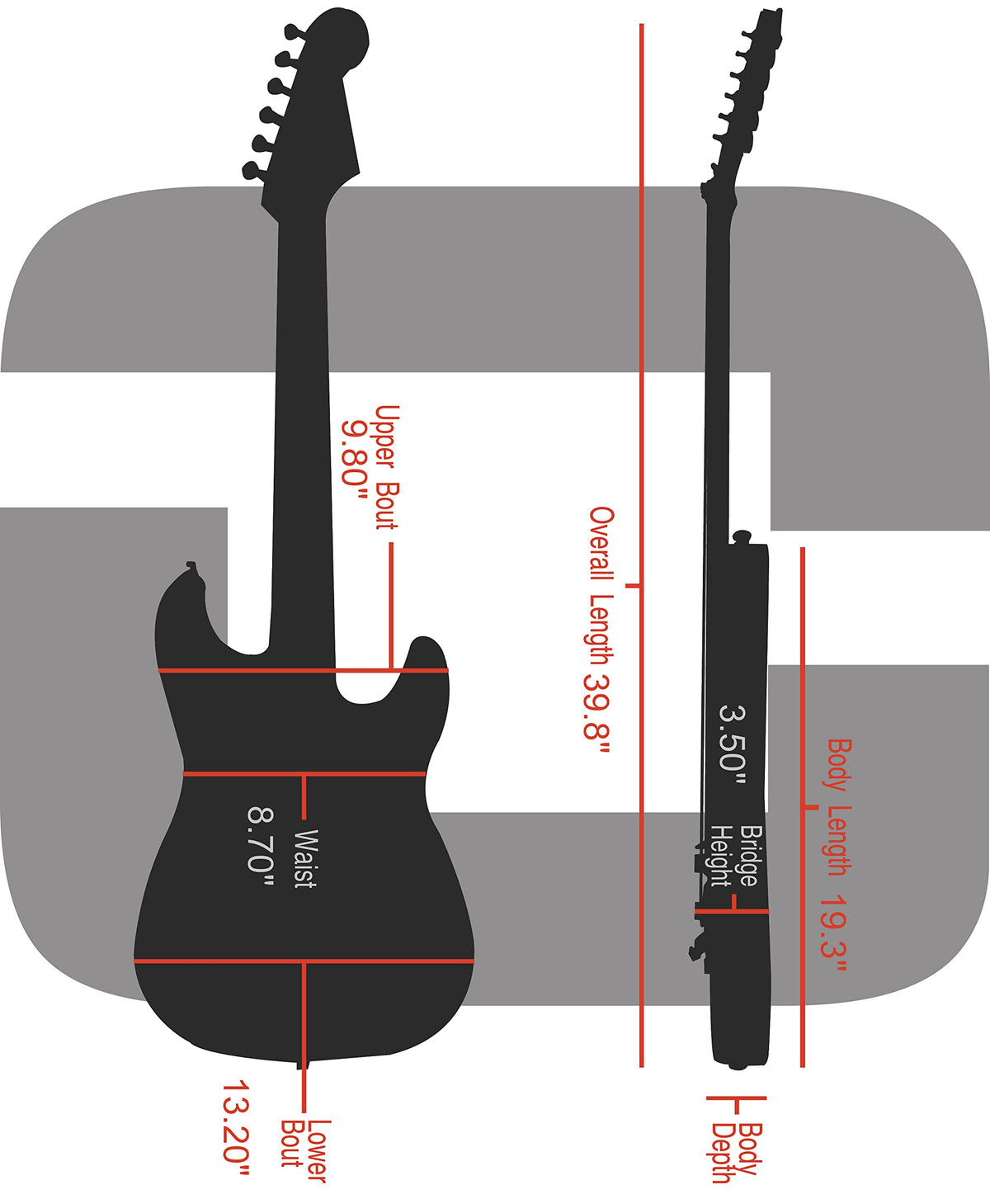 Black Electric Guitar Case X273