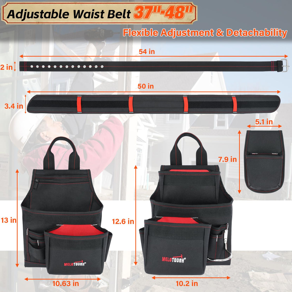 Tool Belt with Suspenders and Tool Pouch Z106342