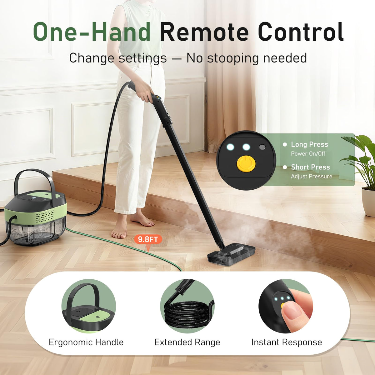 14 IN 1 Steam Cleaner Mop, Handheld Steamer, 1.6L Tank F151584