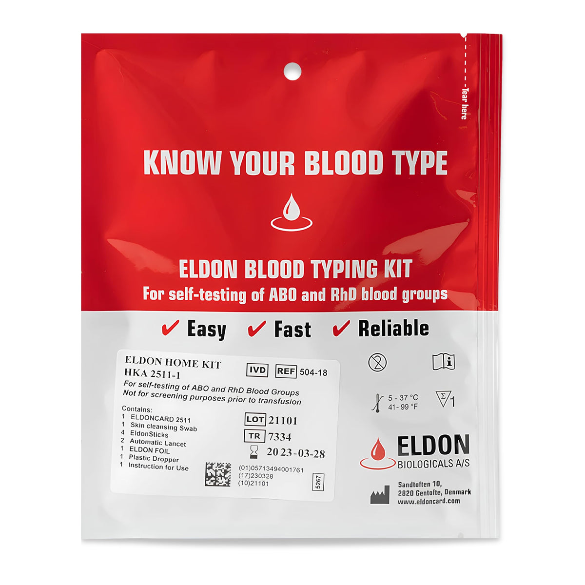 Home Blood Typing Kit 7 Kits R439