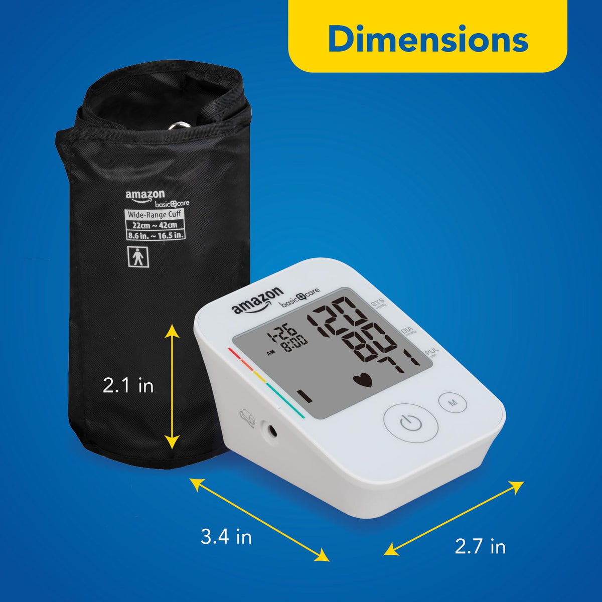 Blood Pressure Monitor with Wide Range Arm Cuff B31486