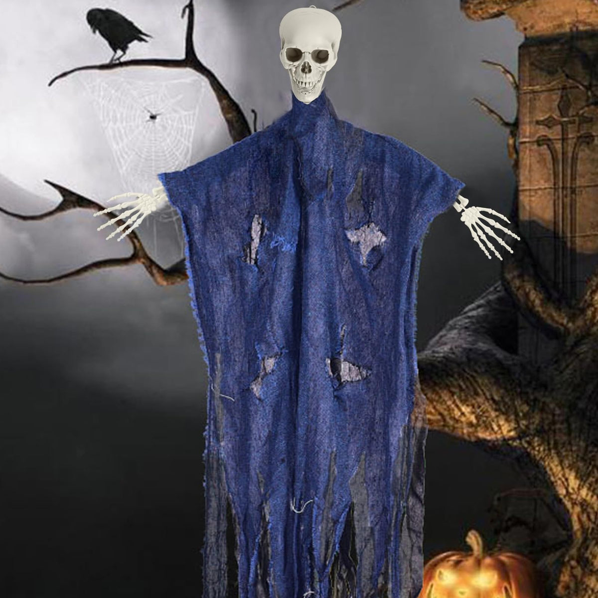 5.4Ft Posable Plastic Skeleton with Movable Joints W949