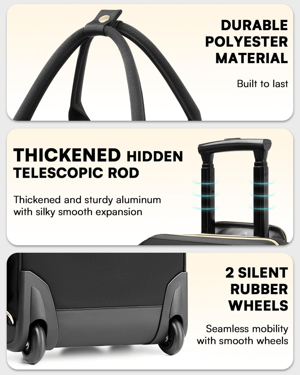 Rolling Laptop Backpack with Wheels R583
