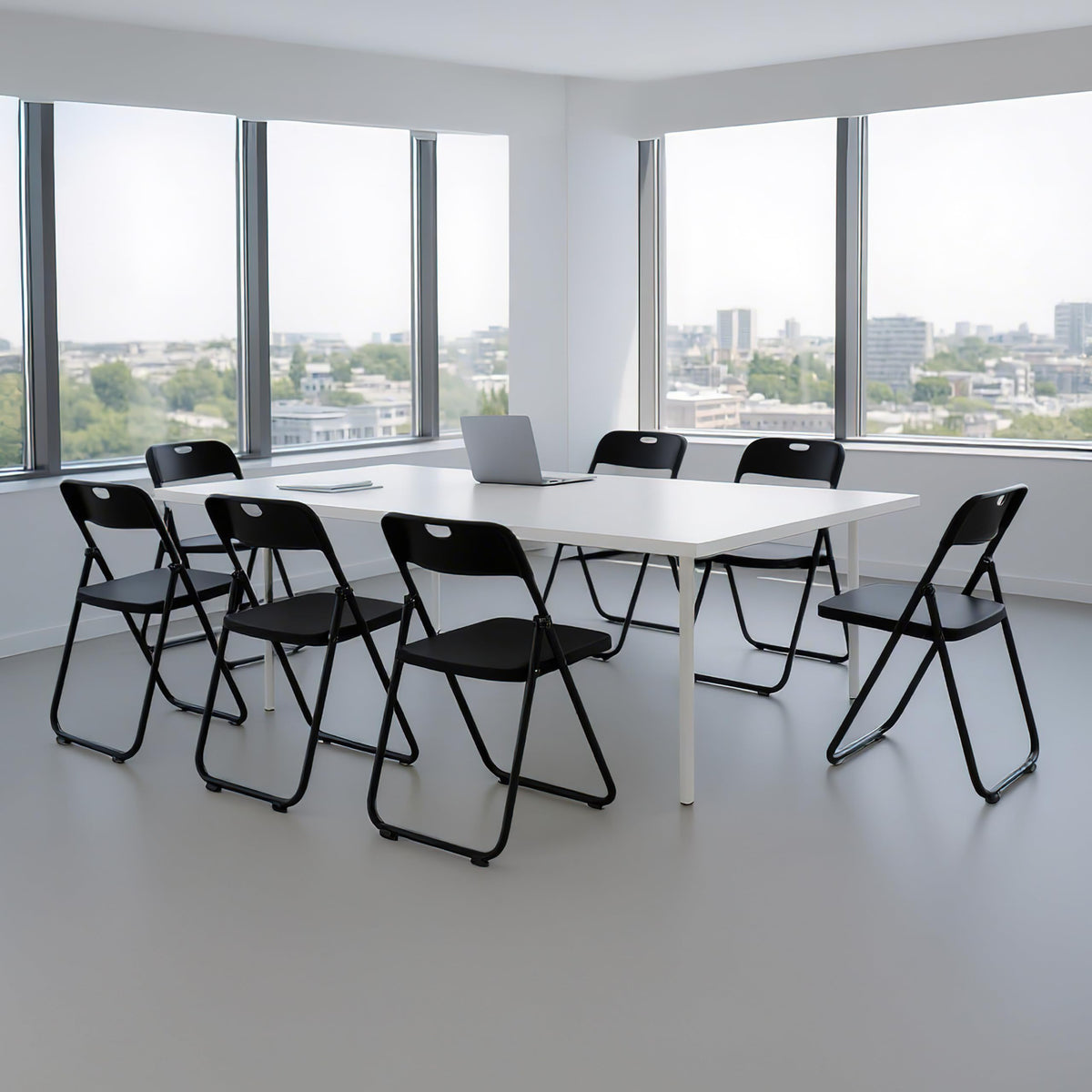 10 Pack Black Plastic Folding Chairs Z999219