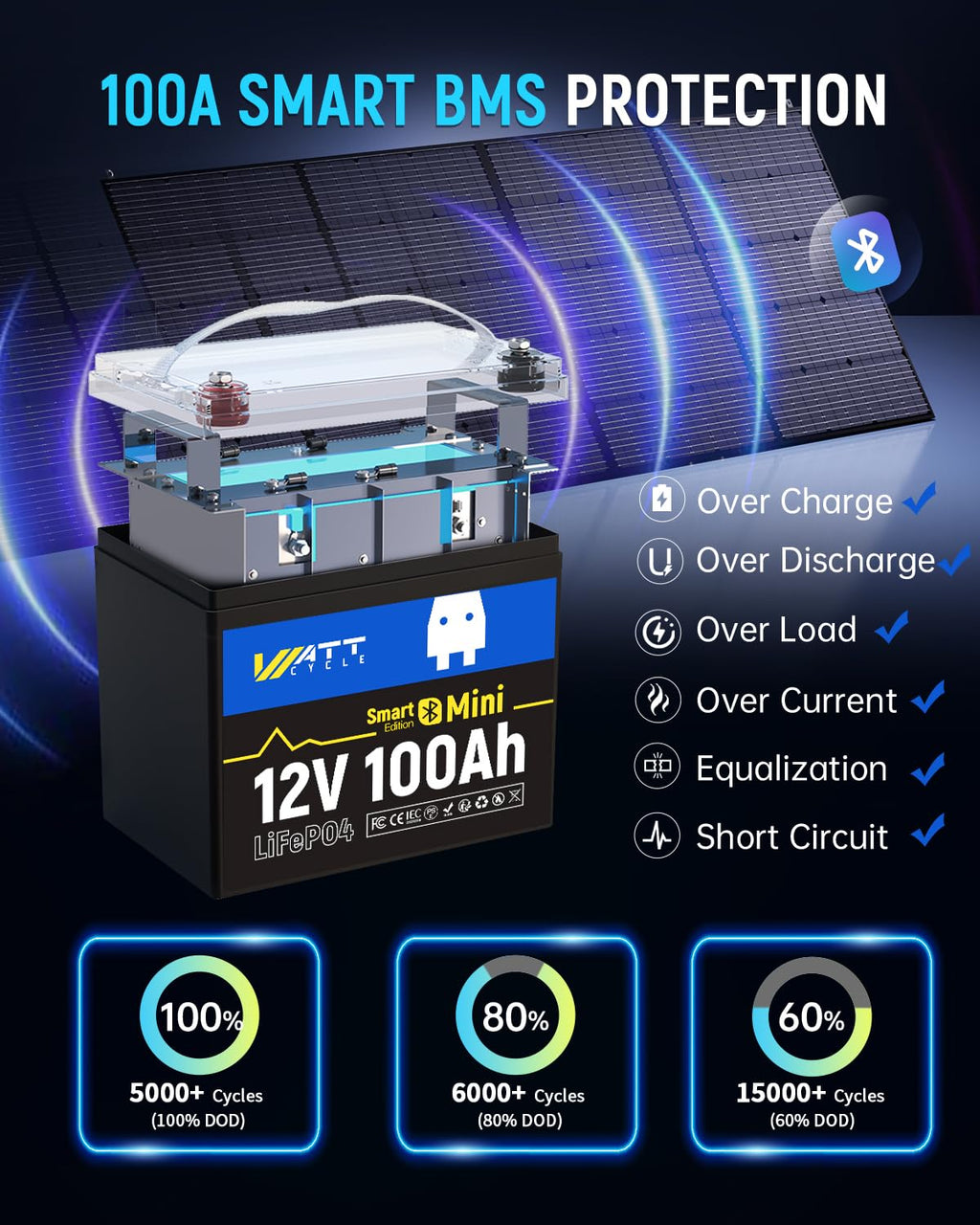 12V 100Ah Mini LiFePO4 Battery Group 24 J108281