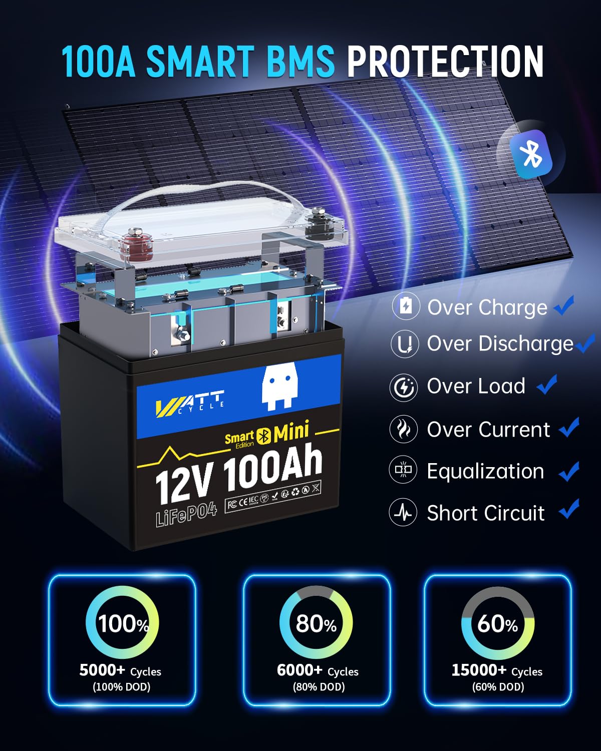 12V 100Ah Mini LiFePO4 Battery Group 24 J108281