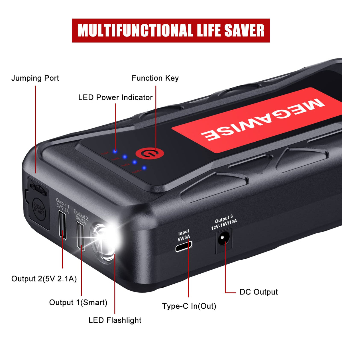 12V Jump Starter for 8.0L Gas/6.5L Diesel Engines D478945