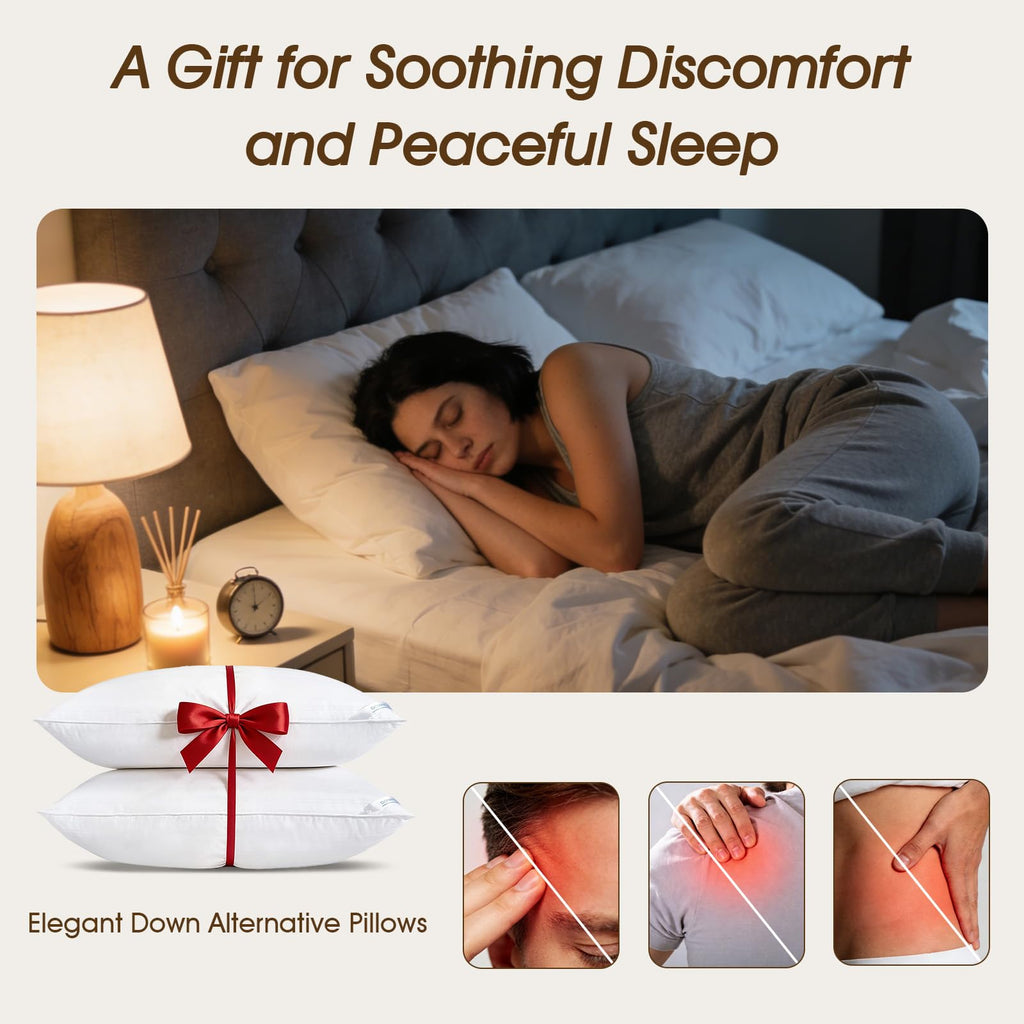 Down Alternative King Size Pillows Set of 2 C877