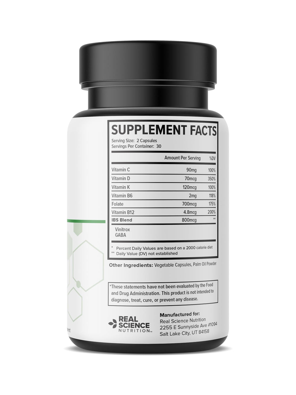 60 Caps Gut Support Supplement with Vinitrox GABA B60788