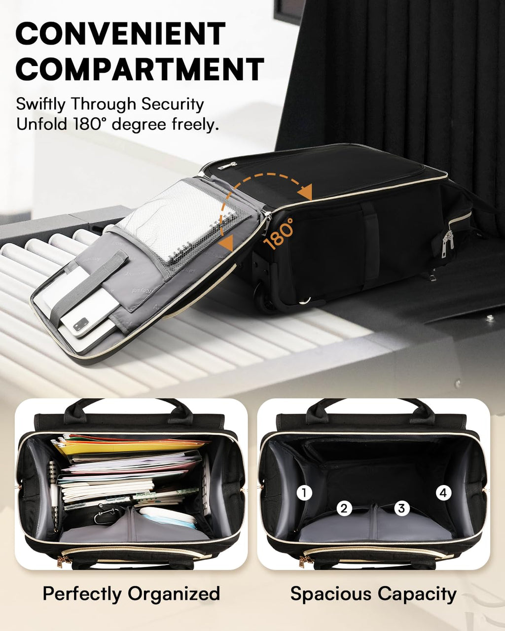 Rolling Laptop Backpack with Wheels R583