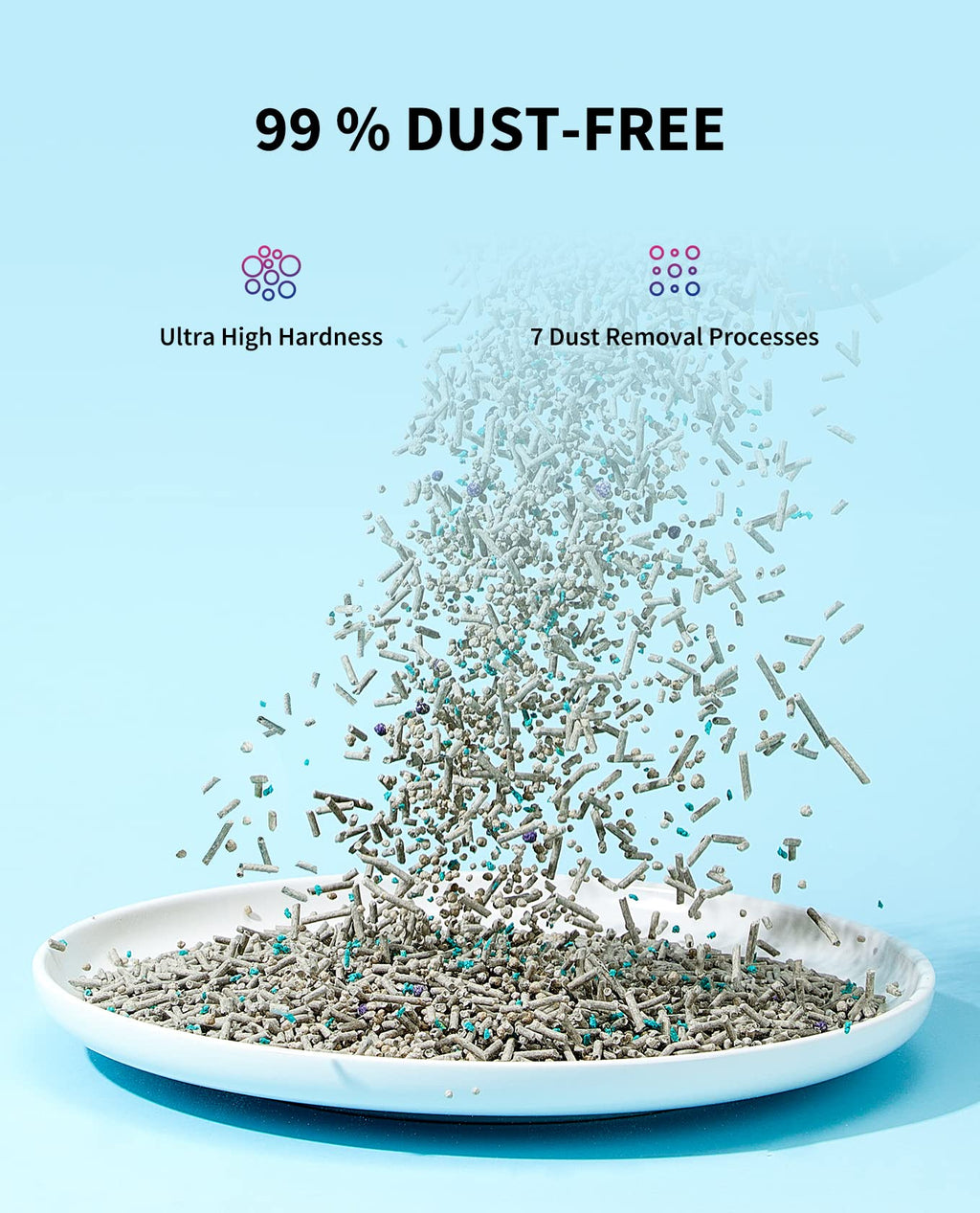 Mixed Cat Litter Fast Clumping Flushable Ultra Absorbent 7.9lb×2 Bags H737460
