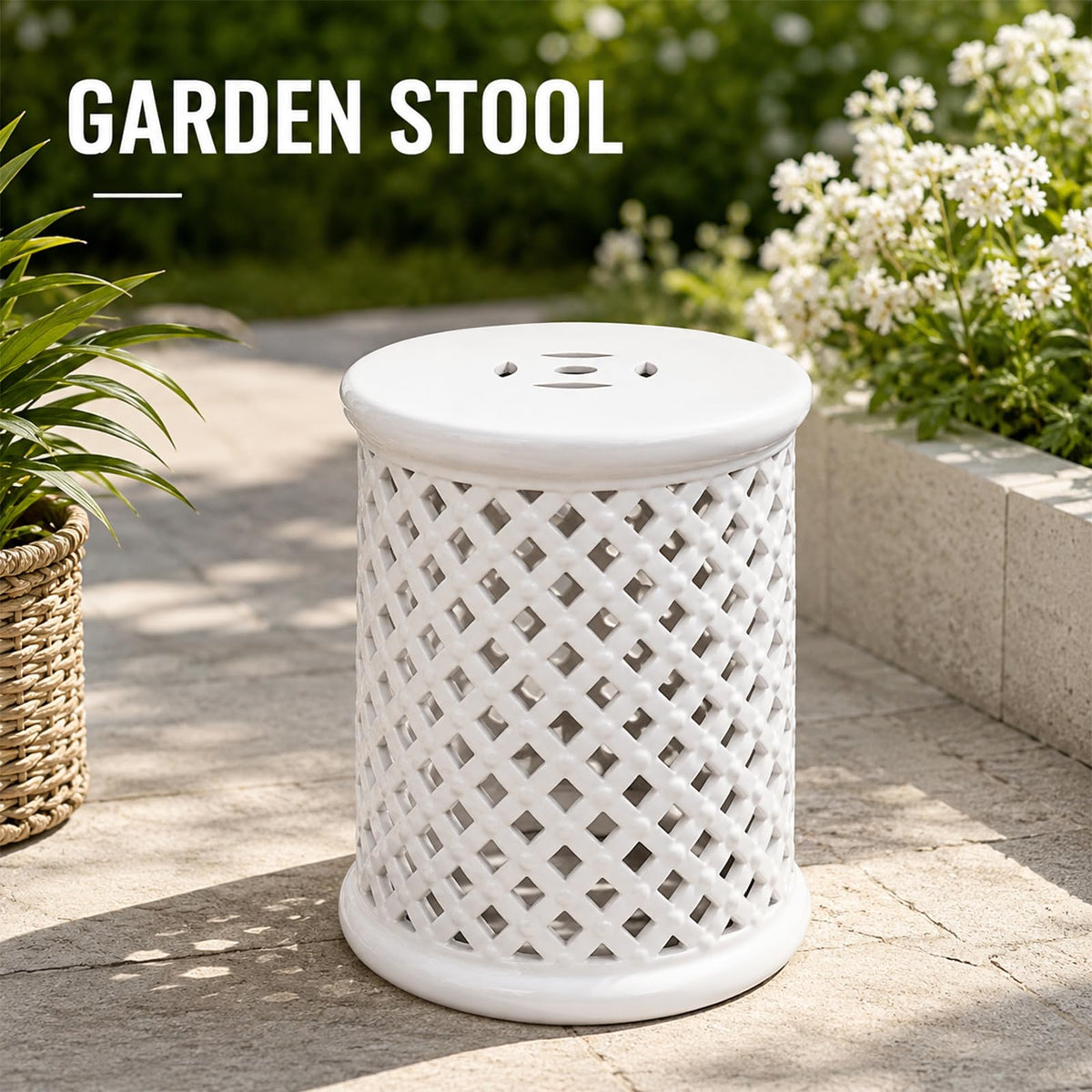 Glazed Ceramic Garden Stool Z469