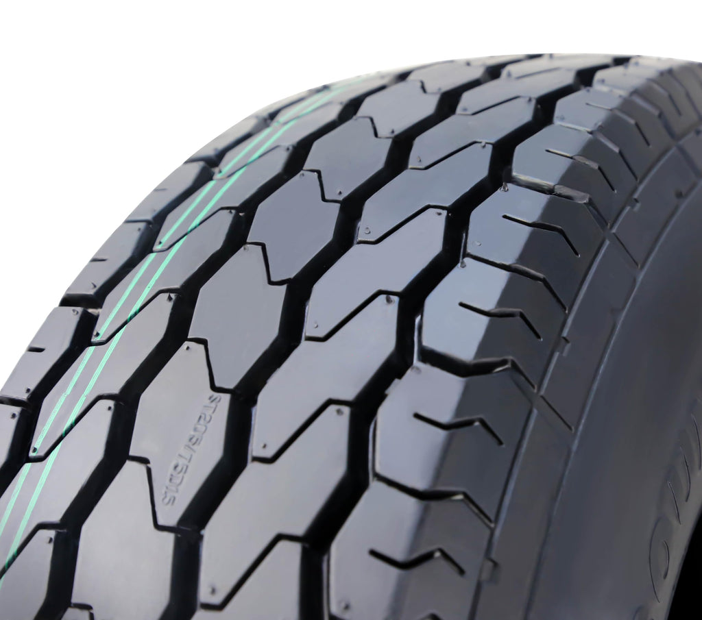 Trailer Tire Wheel ST205/75D15 6PR 101L 5X4.5 White Spoke Rim J53071
