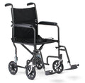 Folding Steel Transport Wheelchair with Swing-Away Footrests Q949548
