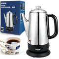 Electric Stainless Steel Coffee Percolator 1200ml 8 Cup R533742