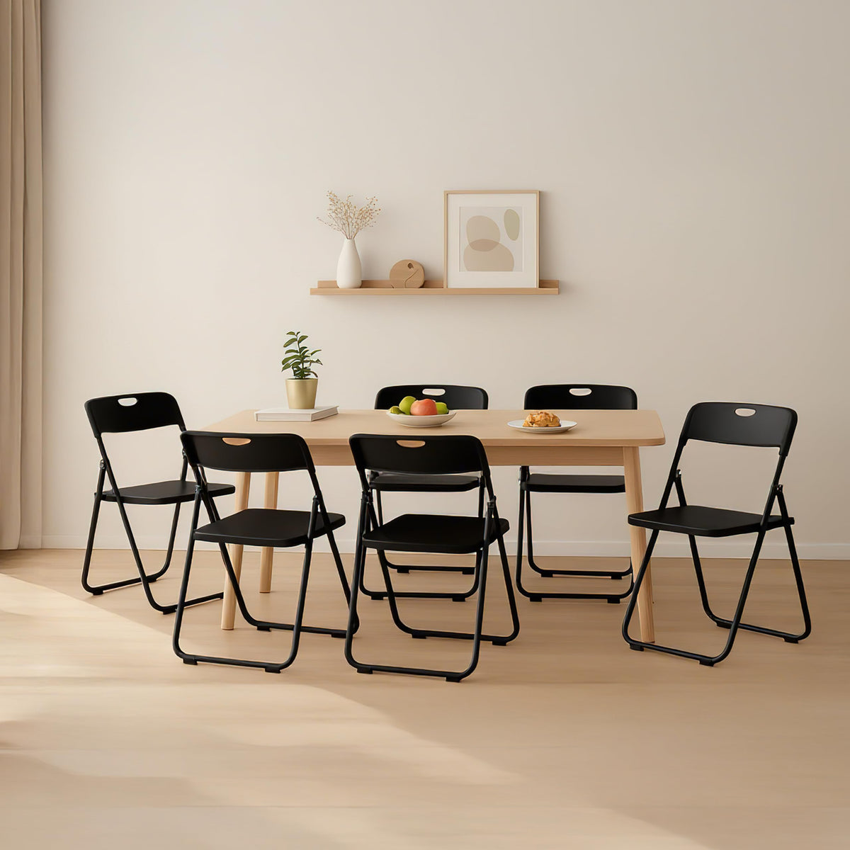 10 Pack Black Plastic Folding Chairs Z999219