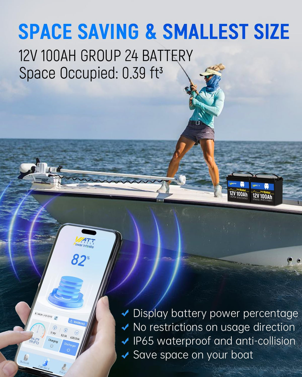 12V 100Ah Mini LiFePO4 Battery Group 24 J108281